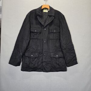 CUBAVERA Men Large (42) Black  Rayon Lined Blazer Jacket